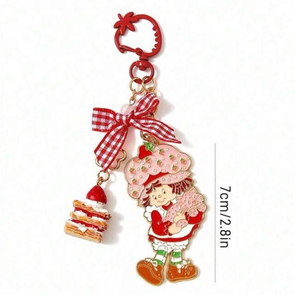 NWOT Adorable Strawberry Shortcake Keychain bag pendant charm - Picture 6 of 8